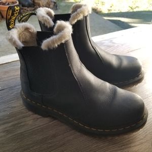 Dr. Martena black Lenore faux fur boots